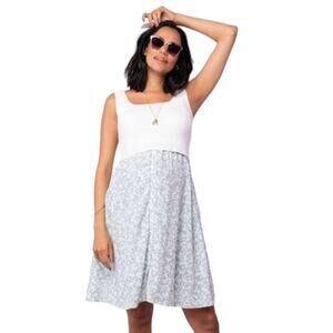 Seraphine White and Gray Mini Dress